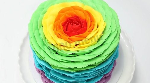Торт Радужная Роза