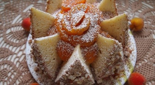 Торт «Персиковый вулкан»
