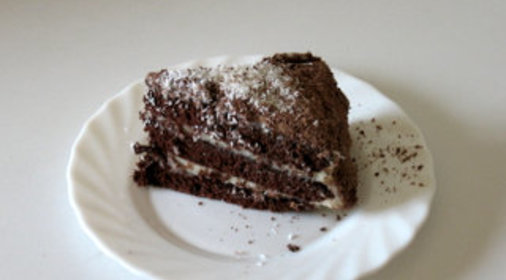 Шоколадно - кокосовый торт